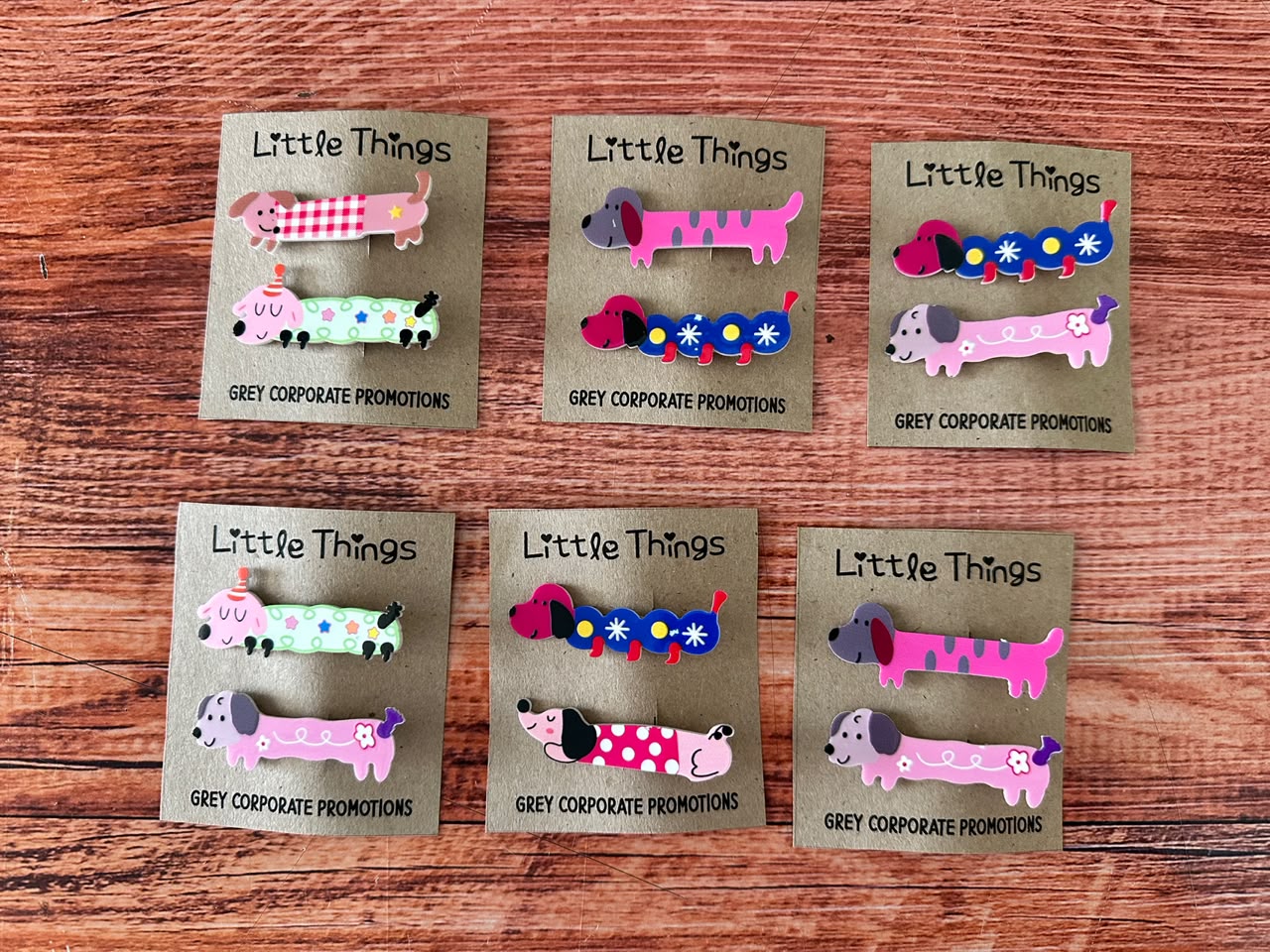 Hot Dog Hairclip set of 2